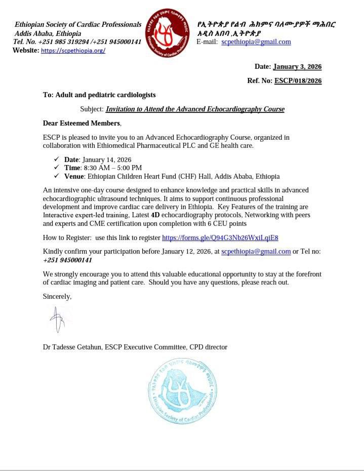 Dear esteemed member adult or pediatric cardiologists, 